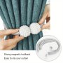 2PCS Magnetic Curtain Tiebacks Window Tieback Holder Decorative Rope Fixer Classic Tie Curtain Holdback For Home Office Window Drapes 42.01CM