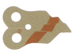 Parts Minifigure Armor Pauldron Cloth Tattered With Dark Orange Boba Fett Stripe Pattern 18168PB01