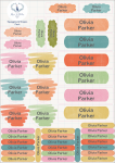 School Labels : Squiggles & Shapes Theme