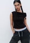 One-shoulder Top - Black