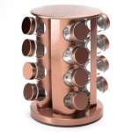 Smte Rotating Spice Rack 16 Containers Copper With Keychain