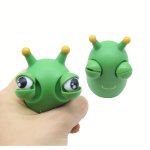 1PACK Funny Grass Worm Pinch Toy Green Eye Bounce Worm Squeeze Toy Portable Squeeze Sensory Toys Squeeze Toy Vegetable Bug Decom
