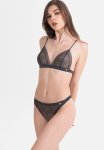 Statement Wildflower Triangle Bralette - Graphite