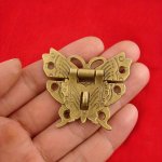 Antique Butterfly Lock Clasp Metal Zinc Alloy Catches With Vintage Finish For Jewelry Box And Wooden Case