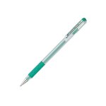 K118 Hybrid Gel Grip 0.8MM Roller Pen Crystal Body With Rubber Grip Green- K118-D