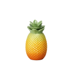Jar Pineapple Shape Dolomite 13.5X23CM - Yellow With Green