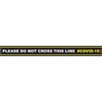 Tork Craft Covid 19 - 800MM X 80MM Social Distancing Strips - Black No Cross