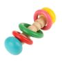 Wooden Baby Rattles Grasp Toy Three-rattle Type Colorful 12 Months+