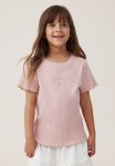 Cotton On Raya Rib Baby Tee - Zephyr heart Diamontes