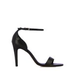 Leather Heel Sandal -black