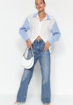 Colourbloack Shirt - Blue ecru