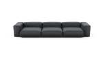 Three Module Sofa - Velvet - Dark Grey - 377CM X 115CM