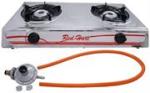 Red Heart 2 Plate Stainless Steel Gas Stove-high Flame Burner For Faster Cooking Stainless Steel Body Variable Burner Control Au