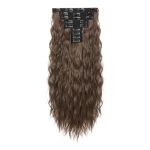 Hair Extensions Reecho 9PCS Clip In Hair Extensions 24" Thick Long MINI Mermaid Wave Luxurious Lightweight Japanese Technology H