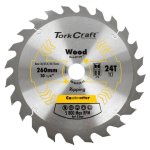 Tork Craft Saw Blade Tct 260X24T 30 25 4 20 16MM Contractor