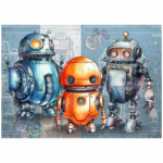 Tear Resistant Deco Robot Boys