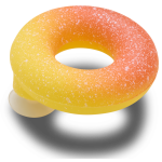 Orange And Yellow Ring Candy Jibbitz - Multi Osfa