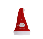 Xmas Hat Polyester 30X40CM Red Knitted With White Brim