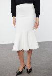 Premium Yarn Midi Knit Skirt - Bone
