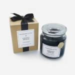 Black Ribbon Large Jar Candle - Ebony Wood