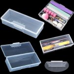 1PC 2PCS Manicure Tool Box Clear Box For Makeup Brushes Transparent Personal Nail Box Plastic Nail Art Tool Box Cosmetic Access