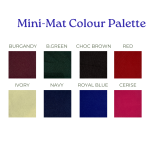 150CM Plain Mini-mat Fabric Per Roll Assorted Colours - Cerise 50M Roll