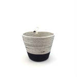Mia Melange - Medium Planter - Liquorice White & Black - 16CM