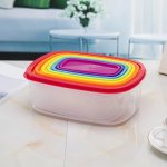 5 PC Stackable Rainbow Container Set