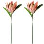 Home Decor Large Artificial African King Protea Flower Set Of 2 40CM