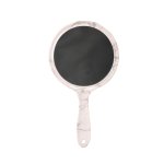 Basics Beauty Mirror Handheld Round Glass Marble 1X 3X