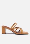 Cotton On Elle Strappy Low Block Heel - Tan Pu