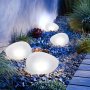 Easy-install Solar Pebble Light For Garden - Glass Low Voltage Outdoor Lawn Decor