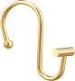 Shower Curtain Rings Shower Hooks 12PCS Gold Rustproof T-bar