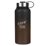 Stainless Steel Water Bottle - Man Of God Brown