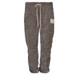 Drawstring Velvet Pants - Taupe L xl