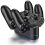 Icespring Playstation 4 Charger Kit PS4 Dual USB Charging Charger Dock Station Stand For PS4 Controller Charger