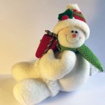 Snowman Sitting Figurine Assorted