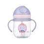 Sheep-themed Baby Bottle With Straw And Easy-grip Handles 250ML - Purple