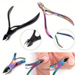 1PC Nail Cuticle Clippers Stainless Steel Tweezers Pusher Dead Skin Removal Scissors Clippers Manicure Tools