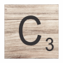 Tear Resistant Scrabble Letter C