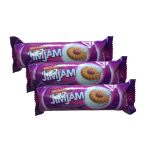 Jim Jam Cream Biscuits Multipack 276G 3 X 92G Pack - Sweet Vanilla Cream Sandwich Cookies With Sticky Berry Jam Center Kids