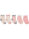 5-PACK BABIES Patterned Crew Socks - 12 24 Mths Pink