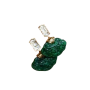 Natural Emerald Silver Earrings Seawater White Mother-of-pearl Earrings