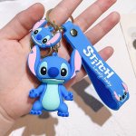 1PC Stitch Toys Keychain Anime Stitch Pendant Keychain Sweet Pink Angel Keychains Car Keyring Christmas Gift