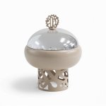 400ML Sugar Bowl Beige & Stainless Steel
