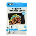 A4 Fitted Clear Book Covers 10 Covers - Kenzel - Factory Plaza