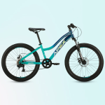 A400 Girl's 24" Alloy Mountain Bike - Purple teal