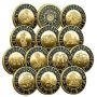 13 Zodiac Gold-plated Alloy Astrology Horoscope Commemorative Coins