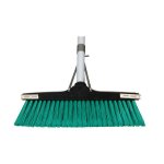 Deluxe Broom Flagged Bristles Powder Coated Metal Handle
