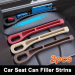 2PCS Universal Car Seat Gap Plug Strips: Double Slot Design For Organizing Keys Phones Cards Coins & More - Leak Proof And Made